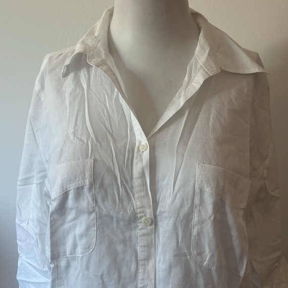 Loft Classic White Women's Button-Up Shirt - Picture 3 of 11